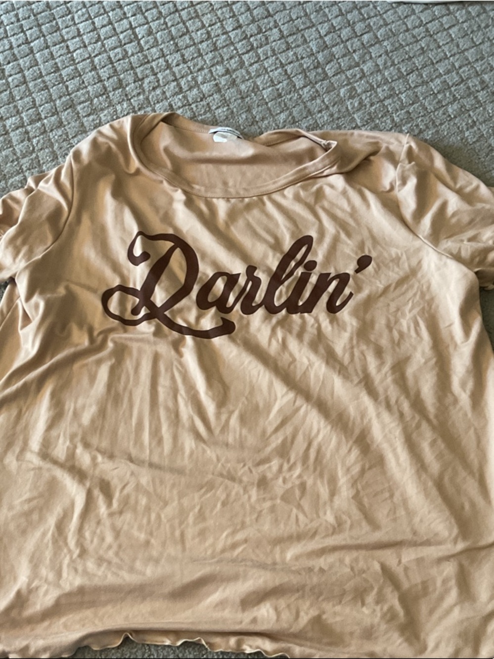 Darlin' Graphic Short Sleeve Tee - Tan